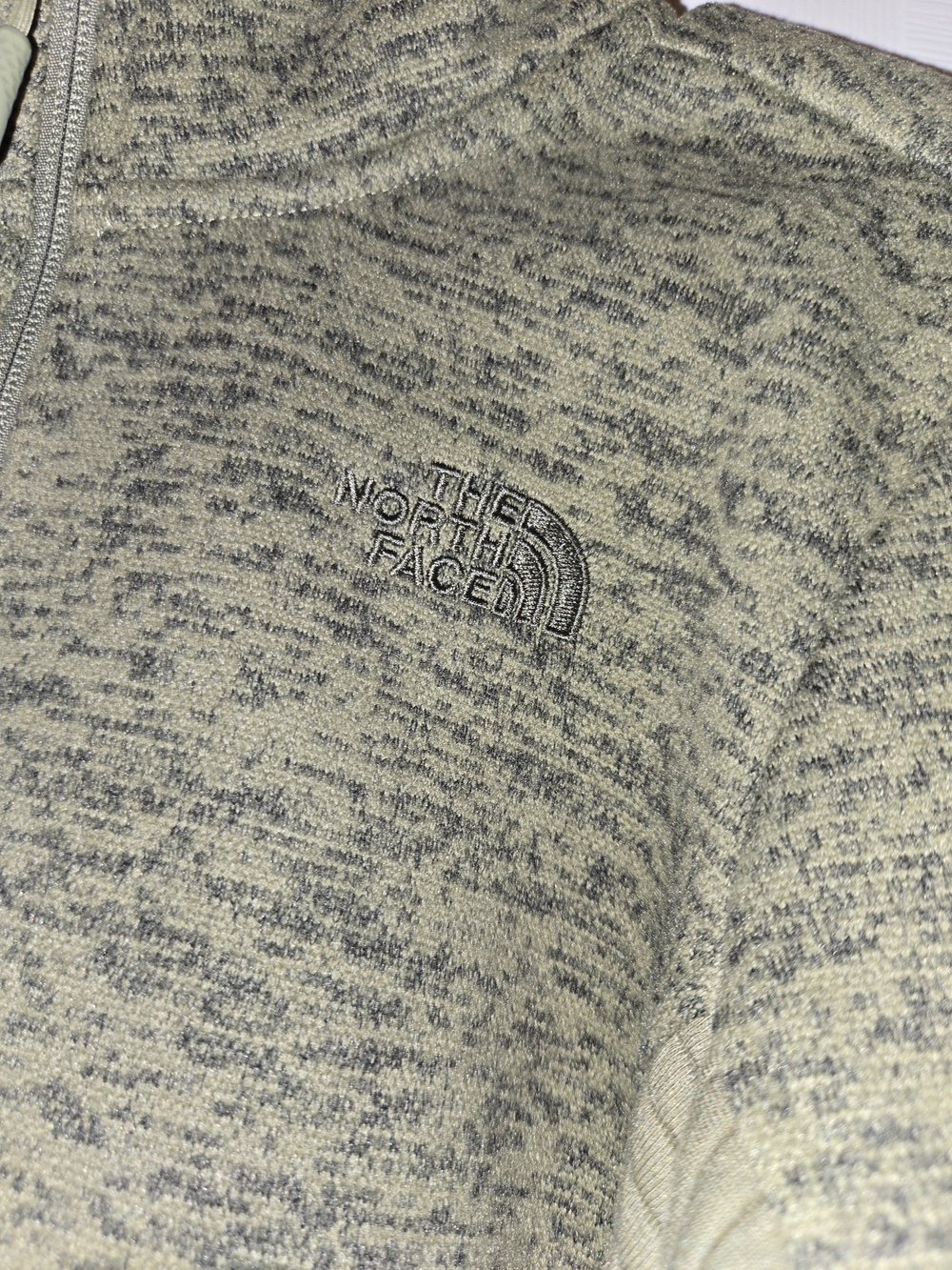The North Face Olive Heather Zip-Up Sweater